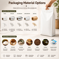 Sachet d'emballage plastique personnalisé imprimé avec soufflet arrière scellé, qualité alimentaire, pour fruits, muesli, céréales 650g