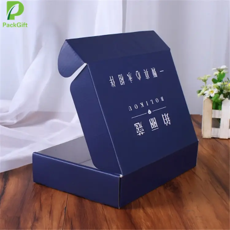 صندوق مضلع من الورق مطبوع مخصص صندوق إرسال عبر البريد قابل للطي لتعبئة الفساتين والأحذية صندوق توصيل للشحن عبر البريد