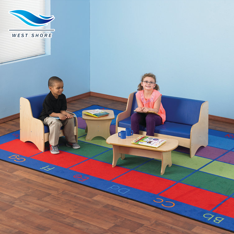 Modern Wooden Nursery Couch Soft Sofa