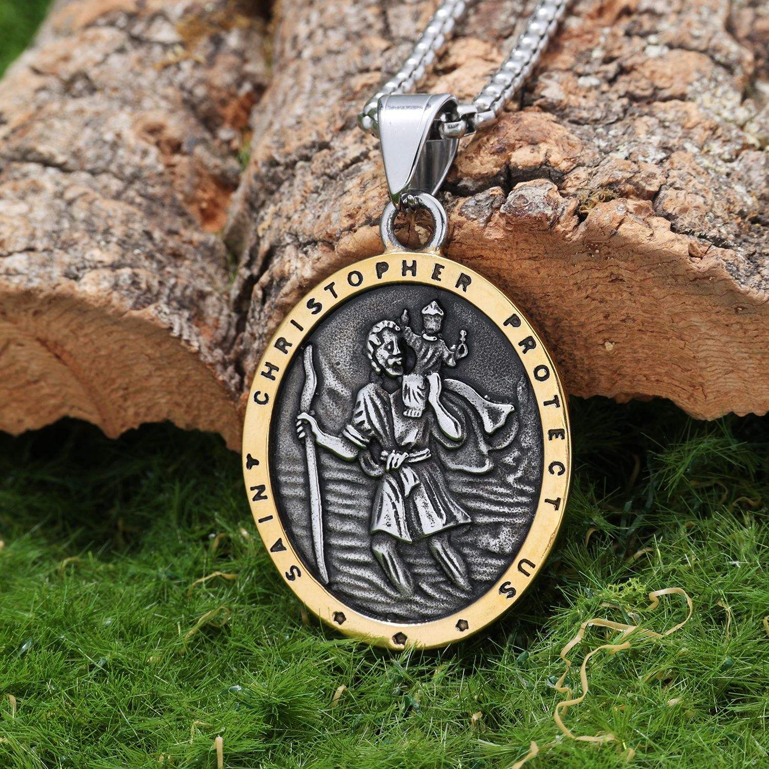 จี้เดี่ยวสีเงินทอง