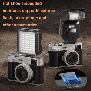 Caméra vidéo sans miroir à <span class=keywords><strong>film</strong></span> 5k avec point et prise de vue manuels réutilisables Hot Shoe Caméra à double <span class=keywords><strong>flash</strong></span> intégrée - Product Image 3