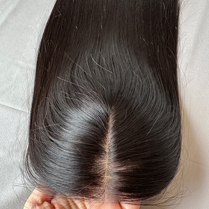 Versandfertig 3x5 Zoll Seidenbasis-Toupet mit PU am Vorderteil Echthaar-Toupet - Product Image 4