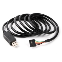 Cable USB a TTL FTDI TTL-232R-5V, Cable USB a UART, Compatible con +5V, Chip FTDI