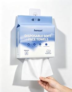 Toallas Faciales Desechables Suaves Hensun, 300 Hojas, 2 Capas, No Tejidas, Paquete para Montar en la Pared, para el Cuidado de la Piel, Toallitas de Algodón para Adultos - Product Image 1