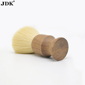 Smajdkk-brosse de rasage en bois <span class=keywords><strong>naturel</strong></span> <span class=keywords><strong>synthétique</strong></span>, accessoire manche en noyer, nœud en cheveux, barbe pour hommes - Product Image 3