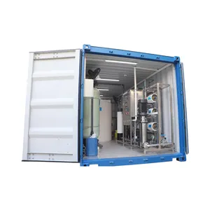 Water Treatment Machine Purification System For Boat 10T 20T Per Hour With Container Easy To Remove Sea Water Equipment