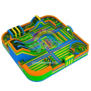 Château gonflable de qualité commerciale avec toboggan aquatique intégré et fosse à balles, durable pour les événements estivaux, haute qualité, directement de l'usine - Product Image 2