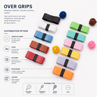 Overgrips professionnels personnalisés pour tennis/pickleball/padel, matériau non tissé + polyuréthane, 11 couleurs - Accessoires bon marché