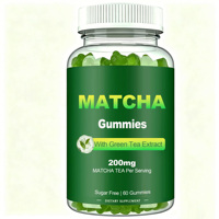 Gomitas de Matcha de Marca Privada Personalizadas, Suplemento Dietético Sin Azúcar con Extracto de Té Verde, 200 mg de Matcha por Porción