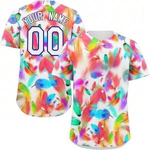 Factory Price Polyester Sublimation Plain Stripe Custom Logo <b>Baseball</b> Team Uniform - Product Image 6