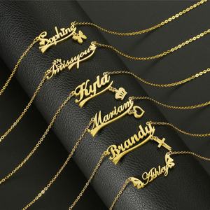 Tendencias 2025, Collar Moderno y Único de Acero Inoxidable 316L con Baño de Oro de 18K, Personalizado con Nombre y Letras, para Mujer - Product Image 3