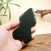 Outil Gua Sha en jade néphrite vert, ensemble de pierres de massage chaudes en basalte, sculpture corporelle, soulagement du stress, douleurs dorsales