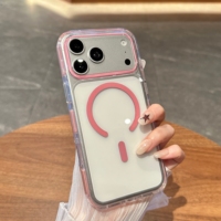 Coque de téléphone magnétique minimaliste en acrylique avec pare-chocs à coussin d'air pour iPhone 18 17 16 15 Pro Max, antichoc, vente en gros