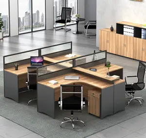 Moderne Mobilier De bureau Poste de travail de Bureau De Quatre Personnes de Style Américain (FOH32-D4)