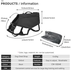 Arnés para perro sin tirones, con <span class=keywords><strong>2</strong></span> clips para correa, ajustable, acolchado suave, reflectante, tipo chaleco, con asa fácil de usar y bolsa para mascotas - Product Image 2