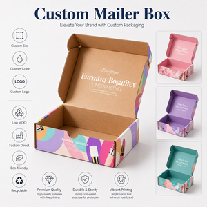 Cajas de Cartón Corrugado Ecológicas con Cierre Automático y Lámina Dorada para Empaque de Cosméticos, Reutilizables, Directo de Fábrica - Product Image 3