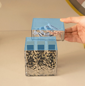 Caja de Almacenamiento de Hisopos de Algodón de Acrílico con Patrón de Hielo Personalizable al por Mayor, Organizador de Baño de Lujo Ligero OEM - Product Image 2