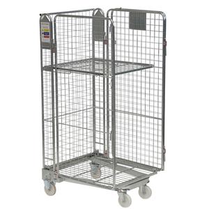 औद्योगिक मध्यम शुल्क फोल्डिंग कार्गो और भंडारण उपकरण तीन पक्षीय धातु रोल पिंजरे ट्रॉली ट्रॉली - Product Image 3