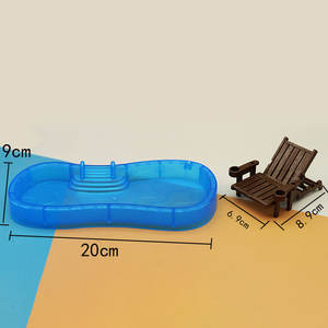 2025 <span class=keywords><strong>casa</strong></span> <span class=keywords><strong>de</strong></span> <span class=keywords><strong>muñecas</strong></span> miniatura piscina Iatable anillo y silla conjunto Mini círculo <span class=keywords><strong>de</strong></span> natación playa sombrilla - Product Image 4