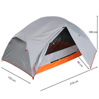 Tente de Randonnée Double Couche Quatre Saisons Imperméable pour 2 Personnes, Légère, en Polyester, Construction Diagonale – Vente Chaude en Gros