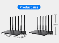 Açık WRT kullanarak ev Unlocked 3000Mbps çift bantlı WiFi6 desteği ve 5 Ethernet portu WiFi6 yönlendirici