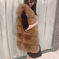 2025 hiver nouveau Style mode longues femmes naturel russe filles vestes fourrure gilet femmes