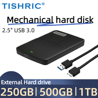 TISHRIC Disco Rigido Esterno da 2,5 Pollici 500GB HDD SATA a USB3.0 Alta Velocità Portatile per PC Laptop TV PS4 PS5