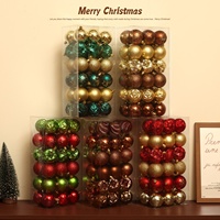Ensemble de boules de Noël modèle SD-AS, 36 pièces, décorations colorées suspendues pour arbre de Noël, fenêtre, fête, petites décorations pendantes