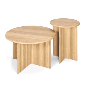 Hiện đại rãnh gỗ đồ nội thất phòng khách Vòng làm tổ Bàn cà phê thiết lập, tổ của bảng - Product Image 4