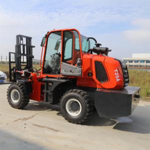 CE China Manufacturer 4x4 3 Ton 4 Ton 5 Ton Diesel <strong>Forklift</strong> Trucks Off-road <strong>Forklift</strong> - Product Image 3