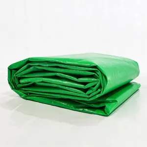 हरे बहुउद्देशीय जलरोधक कपड़ा भारी शुल्क आउटडोर विनाइल कवर टार्प