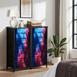 Bonita cómoda para niños, diseño de gatos dibujados a mano, almacenamiento de 4 cajones para sala de estar, dormitorio, decoración del hogar en Stock - Product Image 5