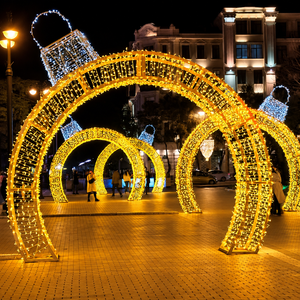 LED Christmas Arch Light Manufacturer China Custom Outdoor Holiday Decoration Archway Supplier OEM ODM - Product Image 1