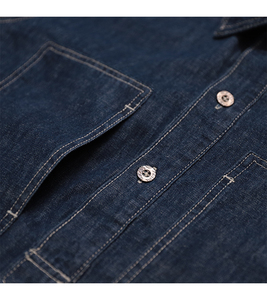 Divise da lavoro Vintage primaverili tasca Cargo Pullover allentato <span class=keywords><strong>camicia</strong></span> <span class=keywords><strong>blu</strong></span> Denim Jean Jacket for Men - Product Image 5