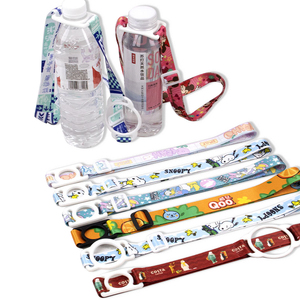 Custom Coffee Cup Holder Lanyard with logo Water Cup Lanyard Doubled-Sided Water Bottle Handle Attachment for Silicone