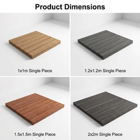 Plancher modulaire préfabriqué en composite bois-plastique traité pour plateforme de camping extérieure et support de tente