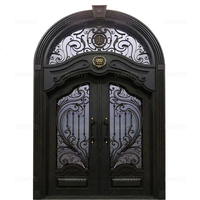 Fabricant Hanse Porte double Porte d'entrée avant de haute qualité Porte en fer forgé pour maison