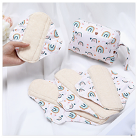 Serviettes hygiéniques lavables réutilisables - Serviettes menstruelles écologiques pour femmes Serviettes hygiéniques lavables réutilisables écologiques