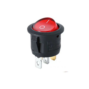 <strong>2</strong> <strong>Way</strong> 10A 250V Green Industrial <strong>Push</strong> <strong>Button</strong> Rocker <strong>Switch</strong> Blue Lamp On/Off Function - Product Image 3