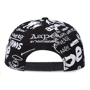 Cappelli e cappellini con chiusura a scatto Vintage stampati di nuova tendenza Hip Hop a 6 pannelli Flat Bill personalizzati - Product Image 4