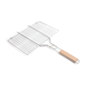 Yuking Factory Hot Sale Portable BBQ Grilling Food Grade Stainless Steel Wire Basket 0.8mm-1.5mm Gauge Wire <b>Mesh</b> <b>Grill</b> Net - Product Image 3
