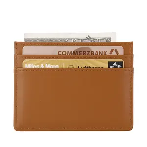 Wallets Thin Card Holders PU Leather Front Pocket Wallets RFID Bloacking Minimalist Business Card Holder