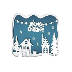 AAGU matrices de découpe en métal décoration joyeux noël arbre maison bonhomme de neige moules Scrapbook <span class=keywords><strong>Album</strong></span> déco artisanat cartes modèle de pochoir - Product Image 1