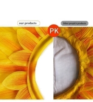 Enfants en plastique Performance tournesol couvre-chef drôle accessoire tournesol chapeau capuche pour danse fête Festival jeux