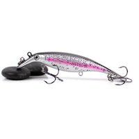 Leurre Artificiel Coulant pour Brochet 15cm/37g, Jerkbait Rigide en ABS, Design Réaliste, pour Achigan, Truite, Brochet, Leurre Flottant en Eau Profonde
