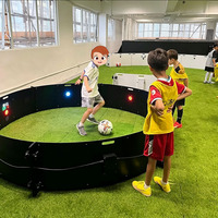 Simulateur de football interactif d'intérieur avec éclairage LED pour salle de jeu, défi de tir sportif et jeu de vitesse circulaire