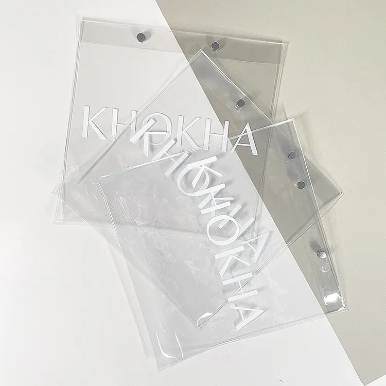Riciclabile trasparente PVC costume da bagno imballaggio Custom borse Bikini bagnati con Logo doganale stampato per abbigliamento costumi da bagno