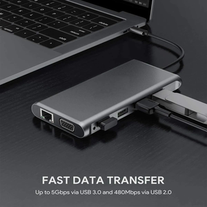 Hub de Carga USB 3.1 Tipo-C 12 en 1 de Aleación de Aluminio con Soporte para Tarjetas SD y USB 2.1 para Laptop y Escritorio - En Stock - Product Image 2