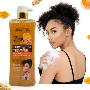 Gel Douche Exfoliant Double Action Éclaircissant au Curcuma et Vitamine C – Améliore la Rugosité, Illumine le Teint – Vente en Gros - Product Image 3