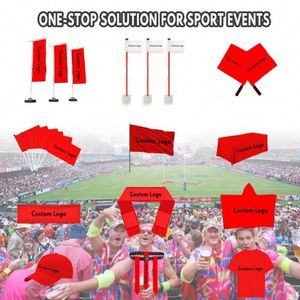 Drapeaux d'événements sportifs avec logo personnalisé, en polyester, imprimés numériquement, designs personnalisables pour une utilisation promotionnelle - Product Image 2
